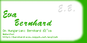 eva bernhard business card